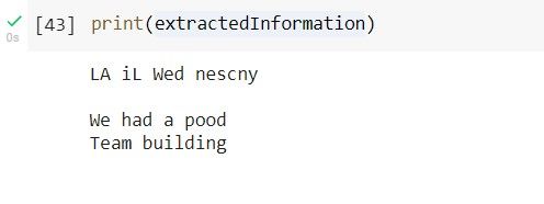 Text Recognition Using Google Tesseract